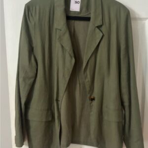 Preowned SO Green Blazer Lightweight Jacket